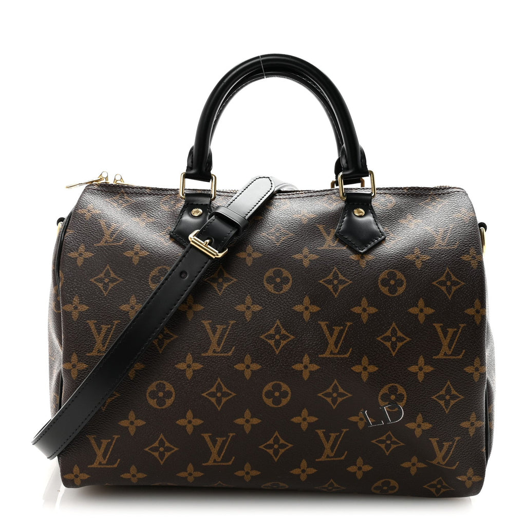 Louis Vuitton Monogram My World Tour Speedy Bandouliere 30 Black