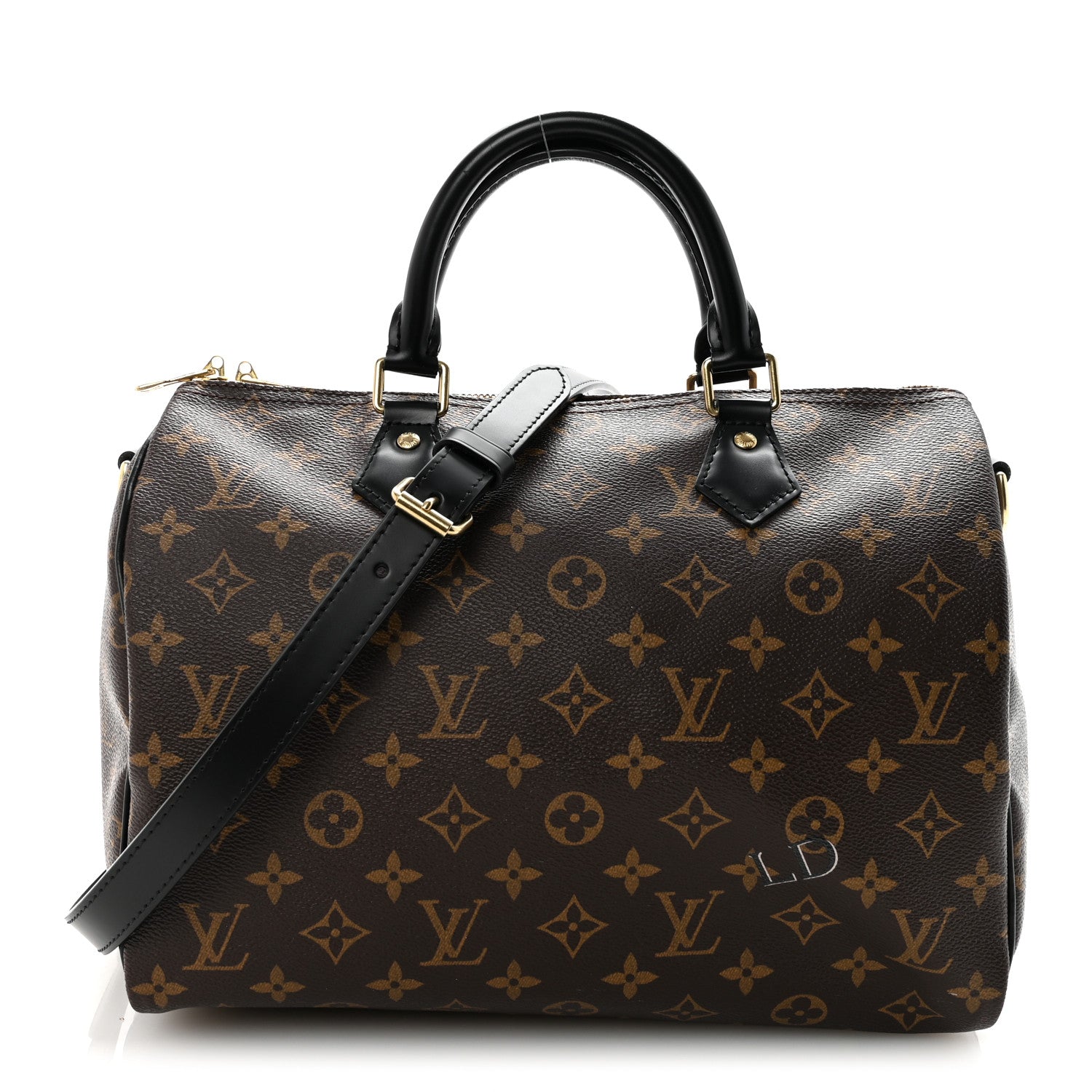 Louis Vuitton Monogram My World Tour Speedy Bandouliere 30 Black