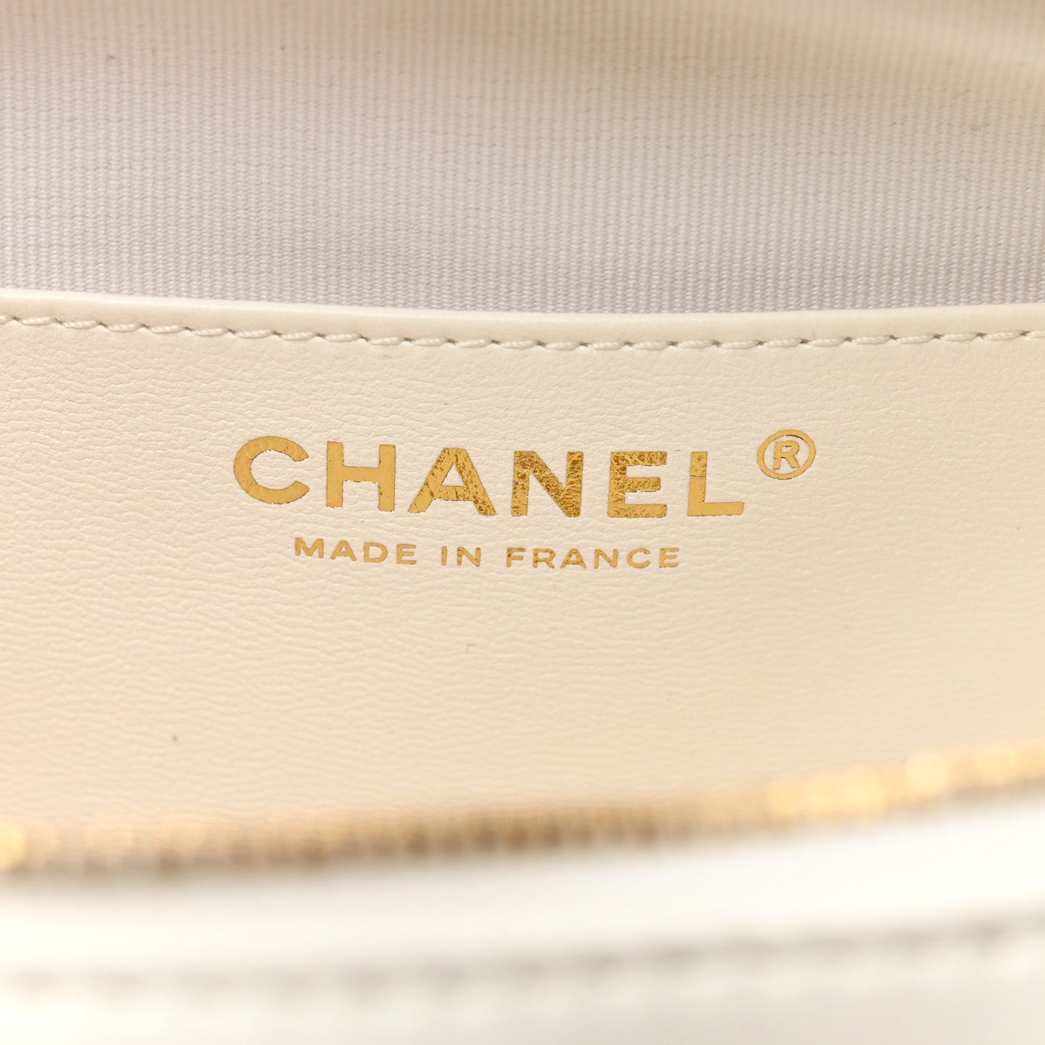 Chanel Lambskin Quilted CC In Love Heart Bag White