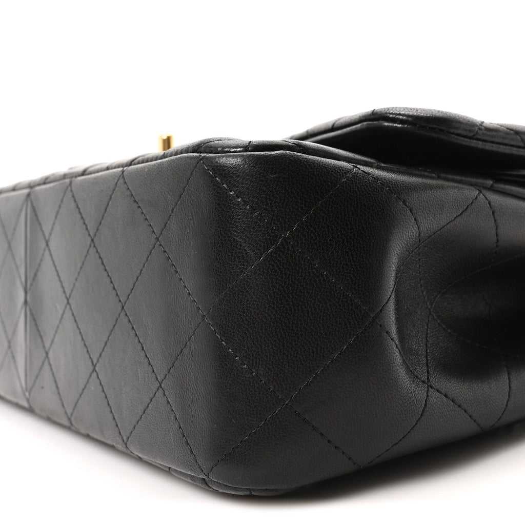 Chanel Lambskin Quilted Jumbo Double Flap Black