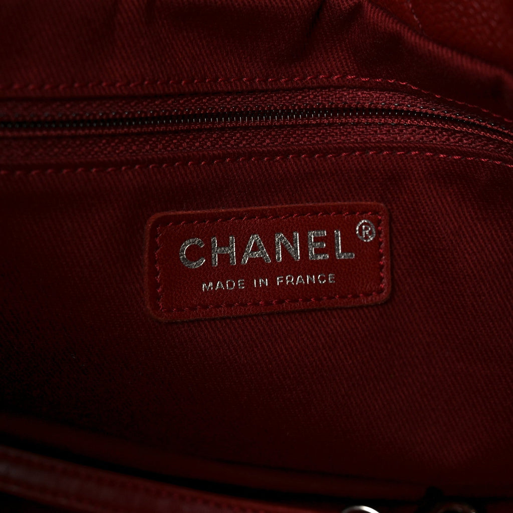 Chanel Caviar Quilted Large Timeless CC Soft Tote Dark Red