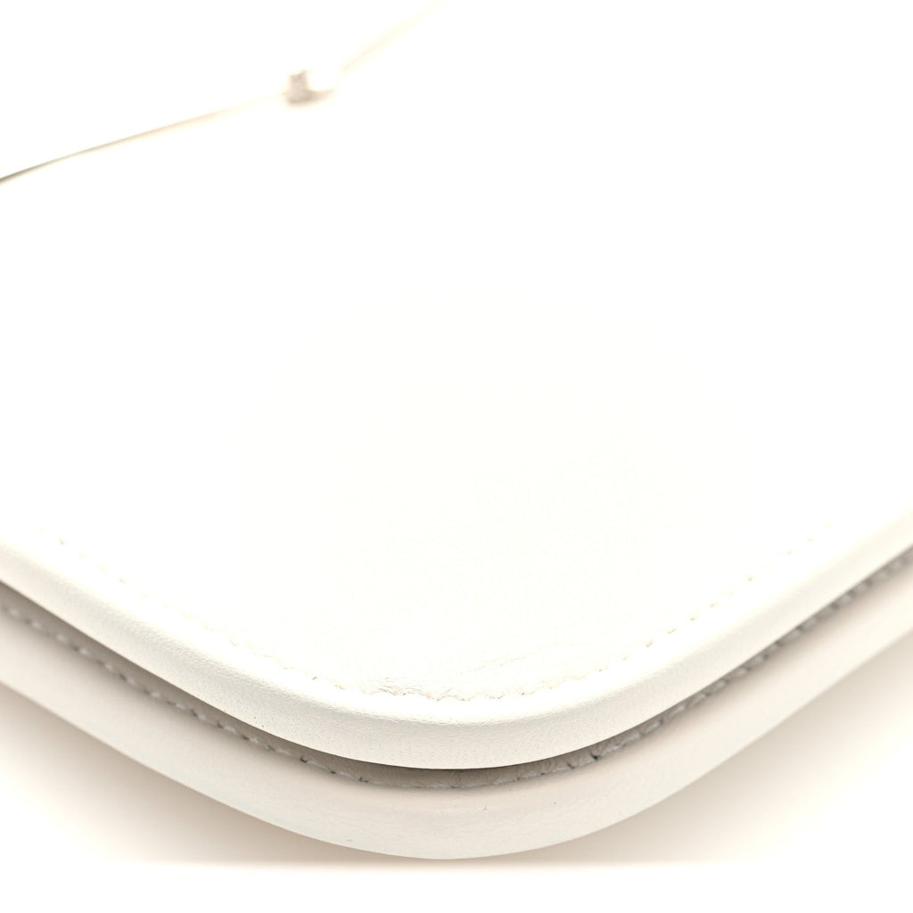 Gucci Calfskin Horsebit Slim Shoulder Bag White