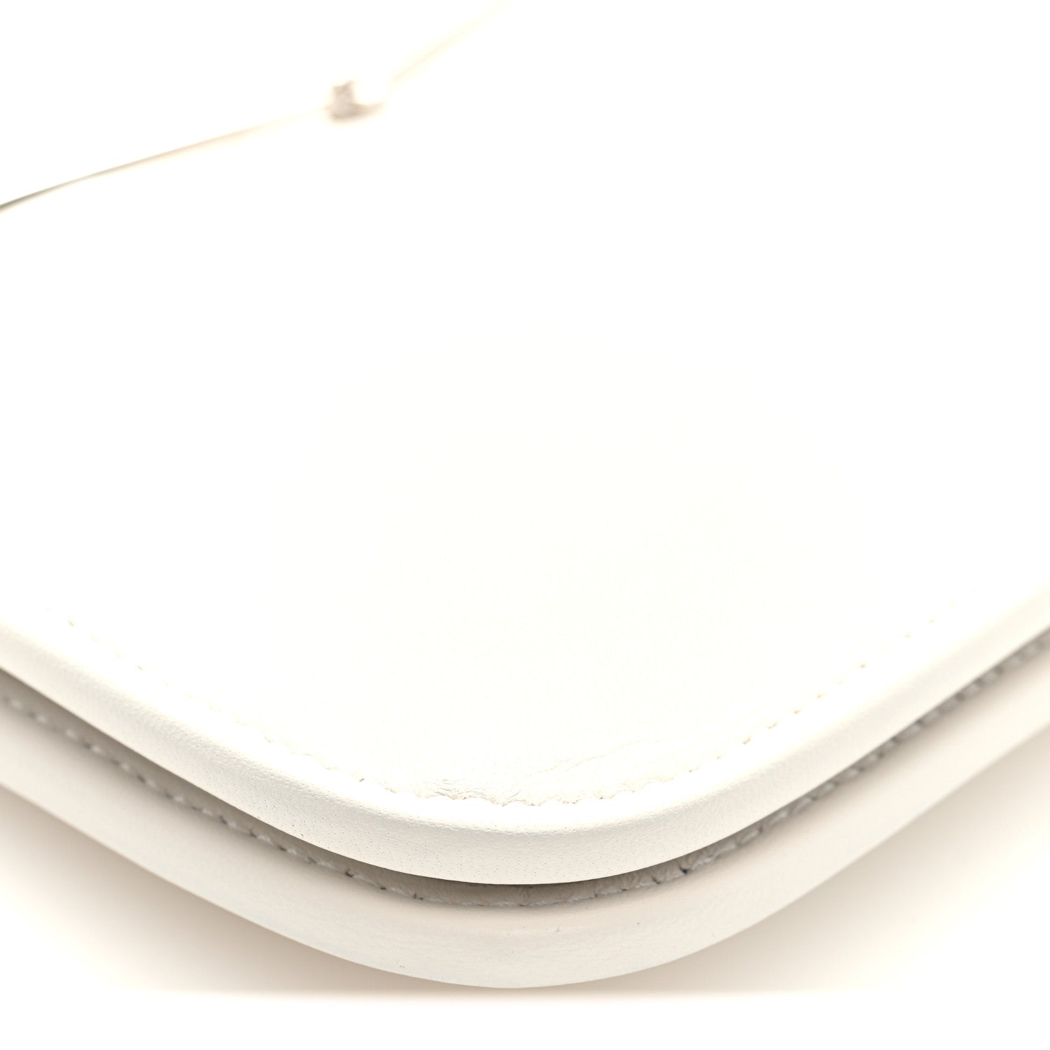 Gucci Calfskin Horsebit Slim Shoulder Bag White