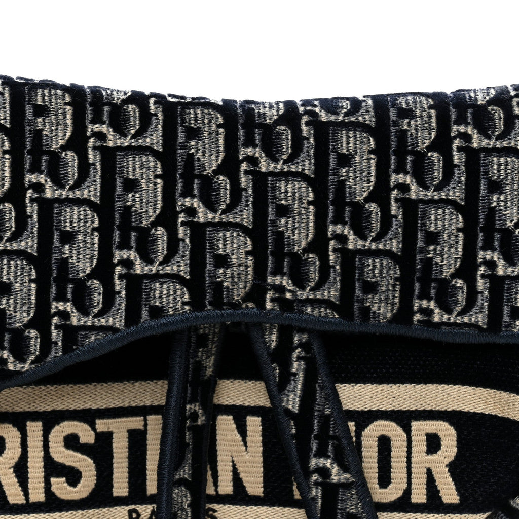 Christian Dior Velvet Oblique Saddle Bag Blue