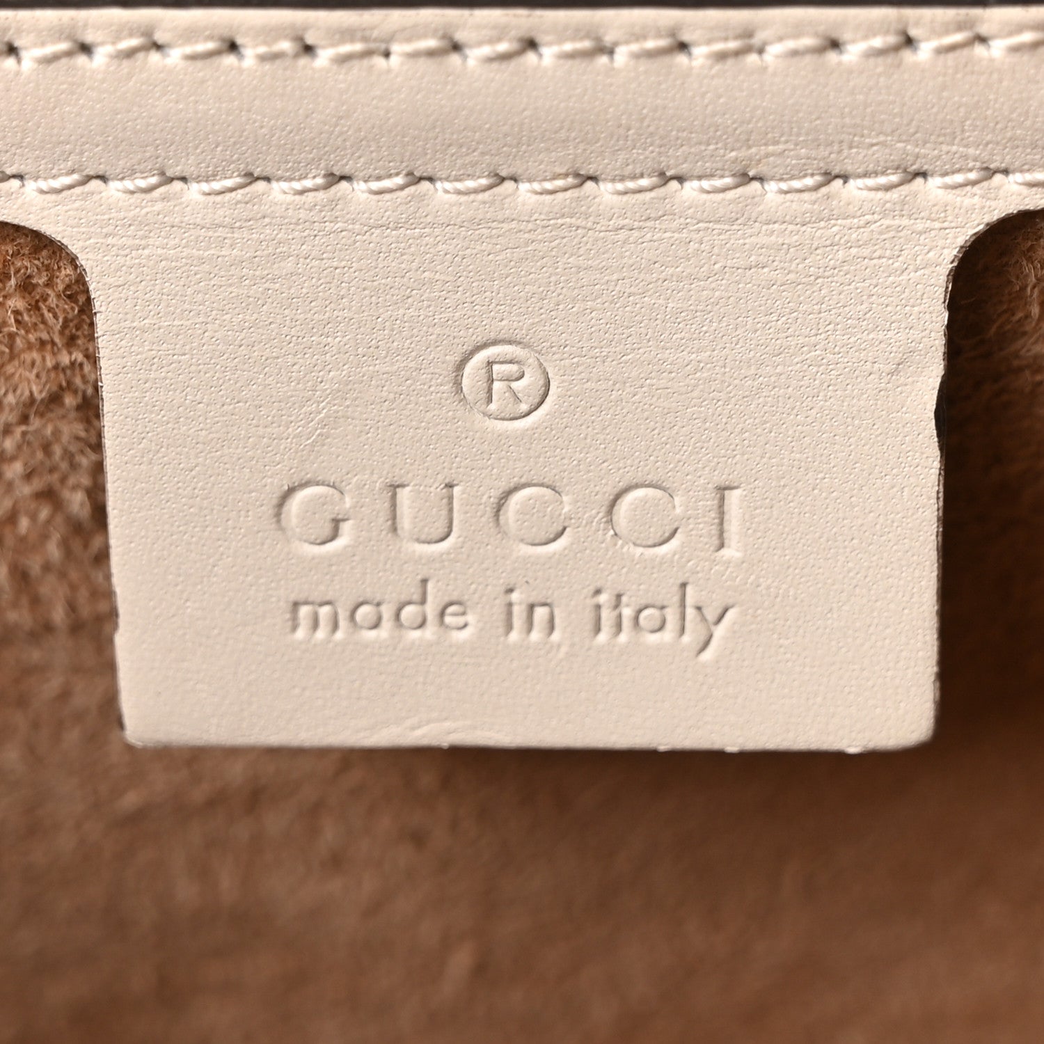 Gucci Calfskin Small Sylvie Shoulder Bag Off White