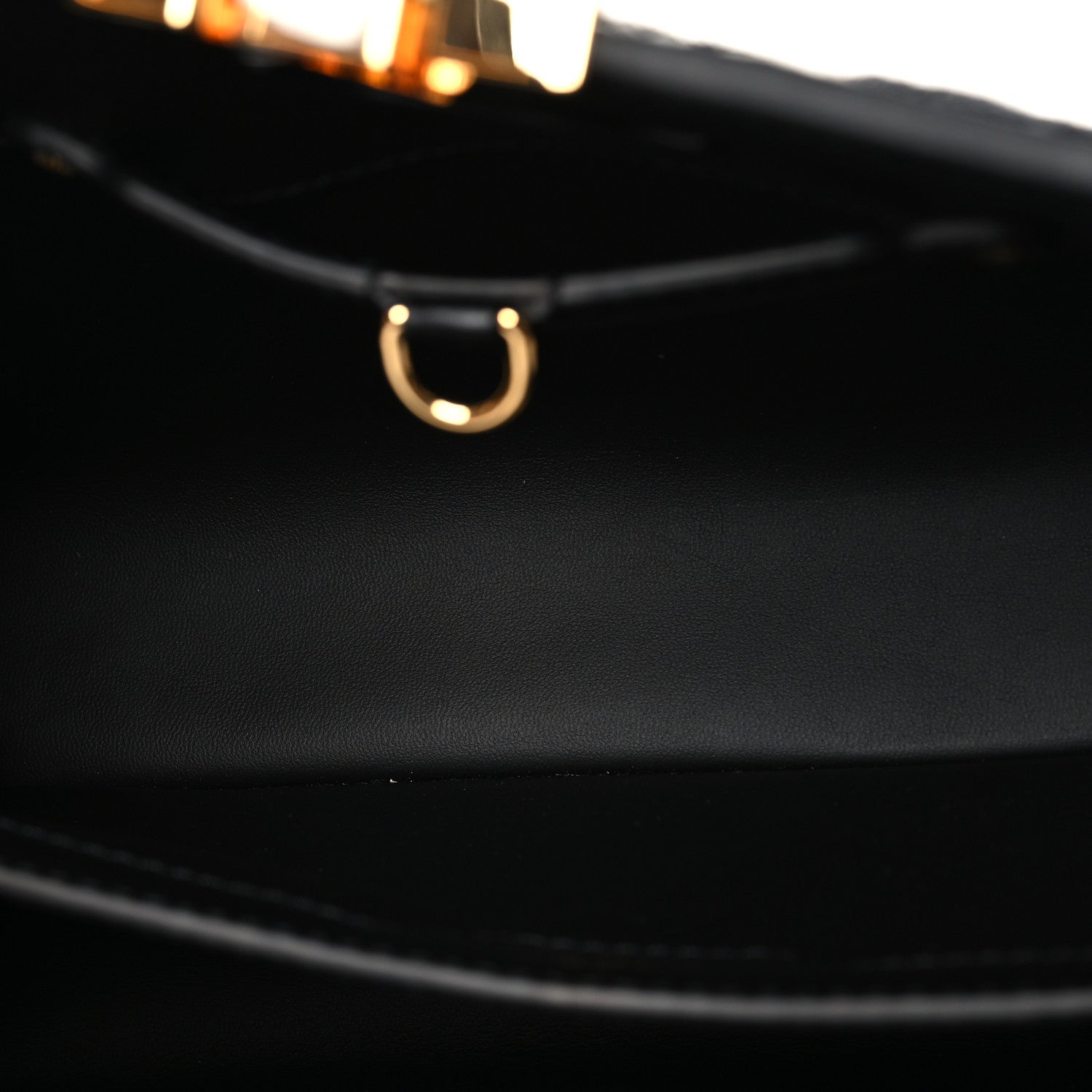 Louis Vuitton Calfskin Since 1854 Embroidered Capucines PM Black