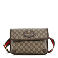 Gucci GG Supreme Monogram Neo Vintage Web Belt Bag Brown