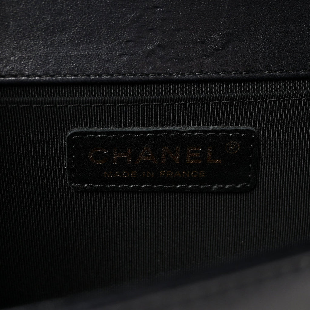 Chanel Lambskin Quilted Medium Boy Flap Black