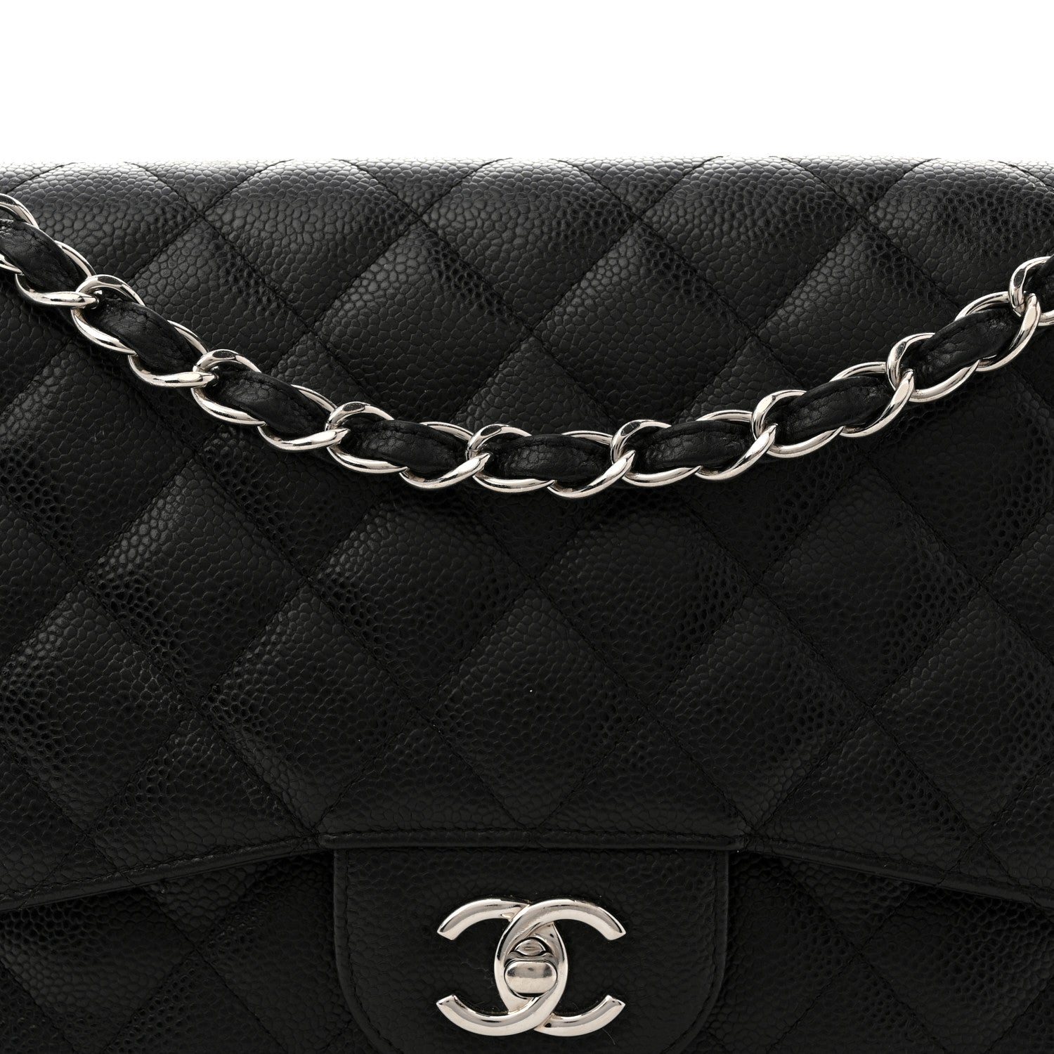 Chanel Caviar Quilted Jumbo Double Flap Black