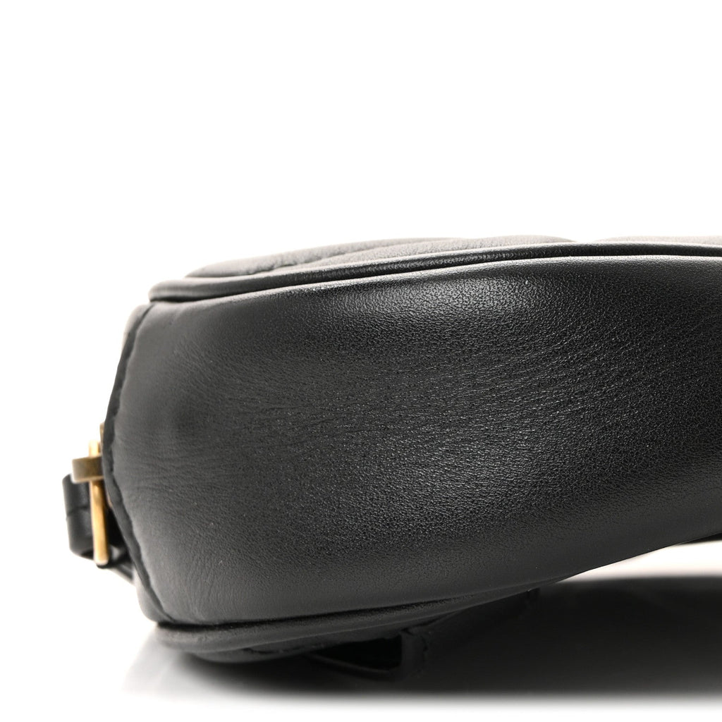 Gucci Calfskin Matelasse GG Marmont Belt Bag 85 34 Black