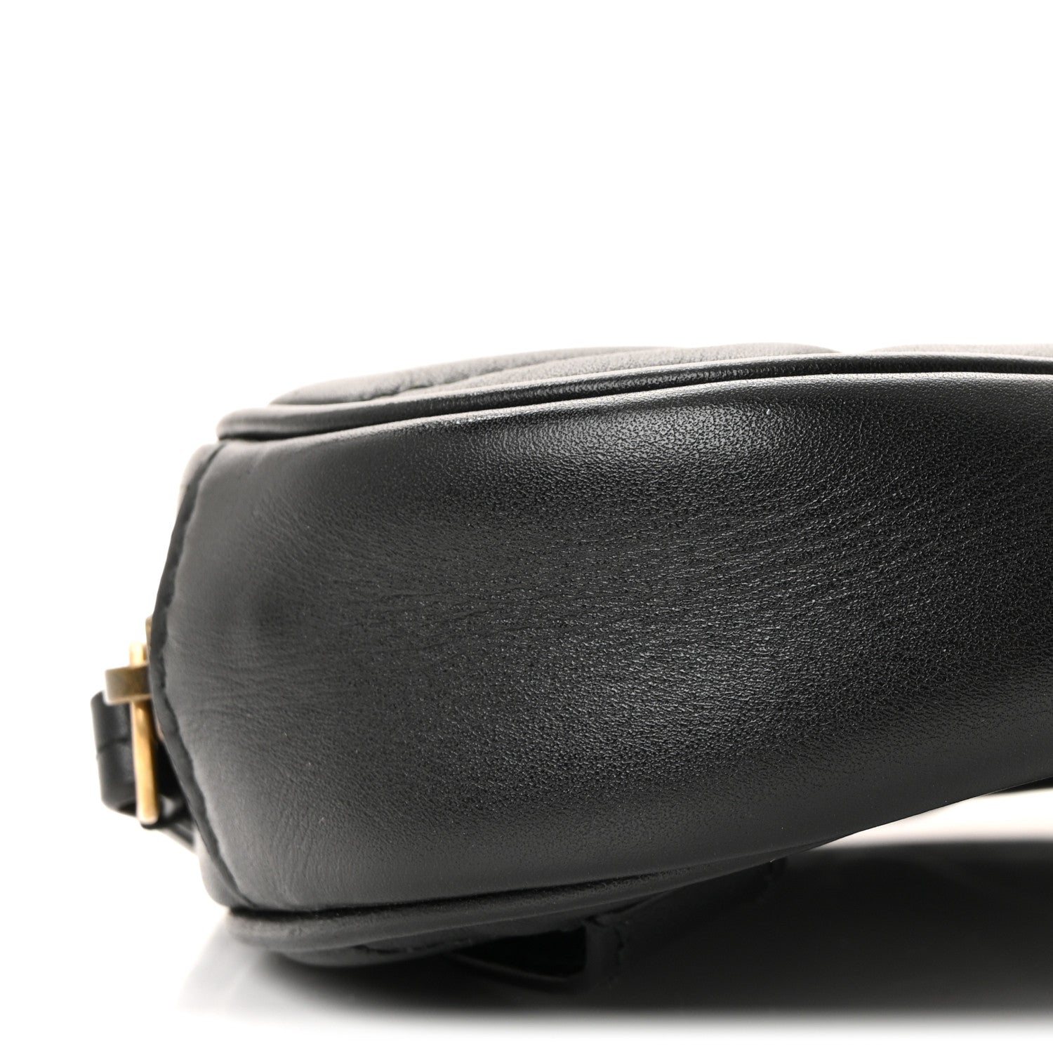 Gucci Calfskin Matelasse GG Marmont Belt Bag 85 34 Black