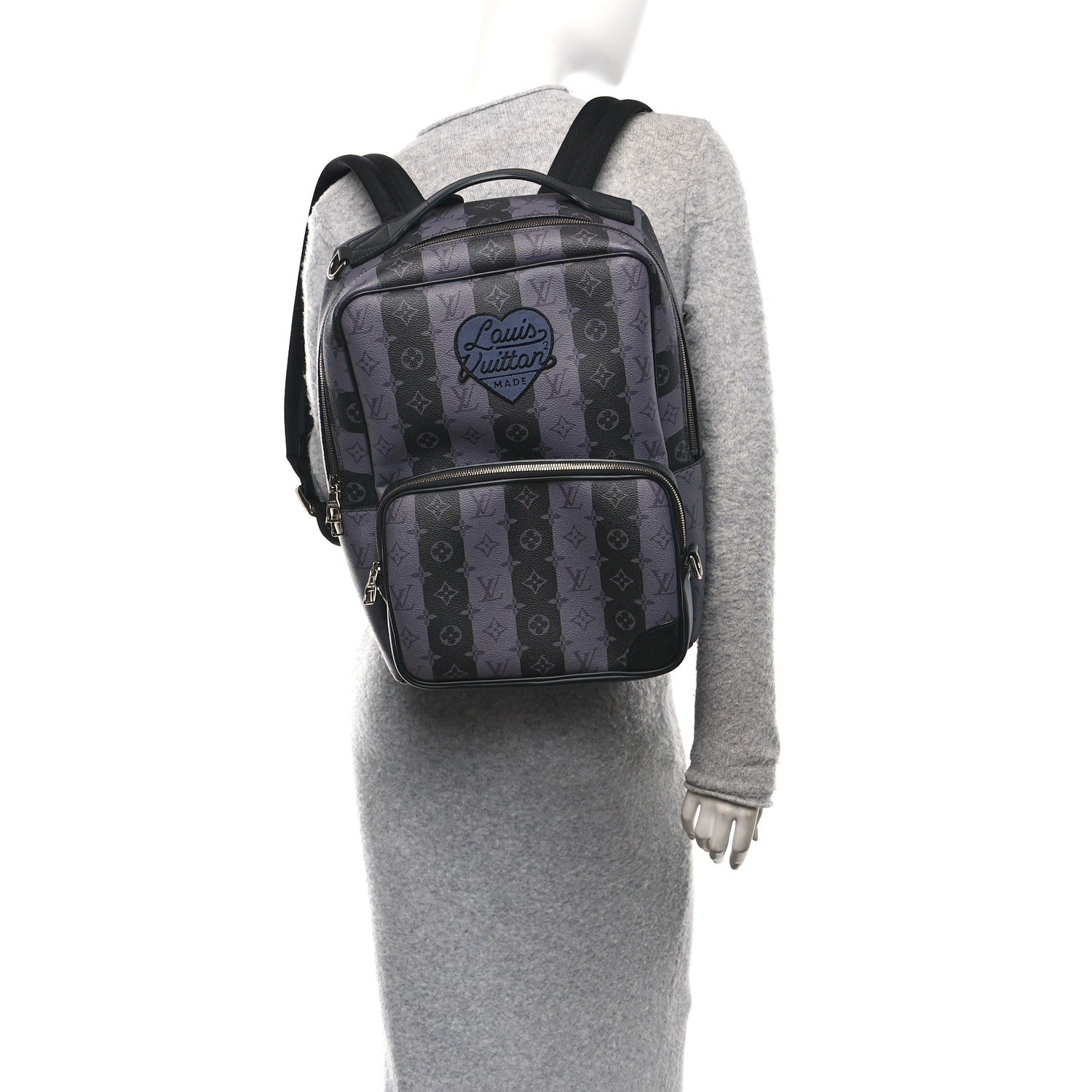 Louis Vuitton X NIGO Monogram Eclipse Stripes LV Heart Modular Utilitary Backpack