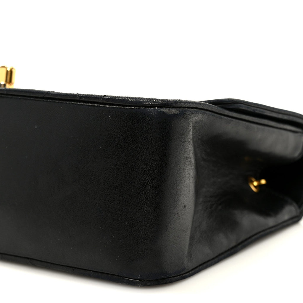 Chanel Lambskin Quilted Small Single Flap Black