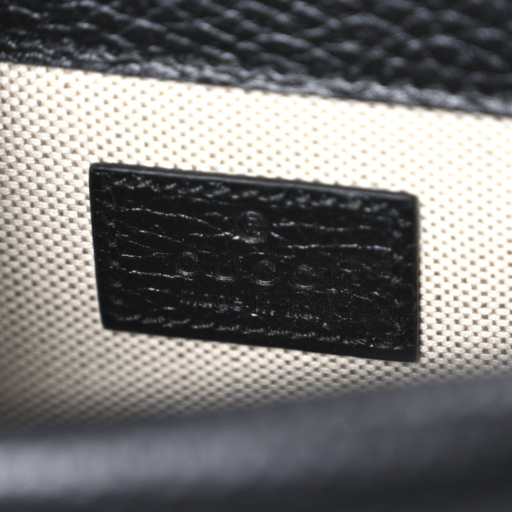 Gucci Dollar Calfskin Crystal Mini Dionysus Top Handle Bag Black Crystal