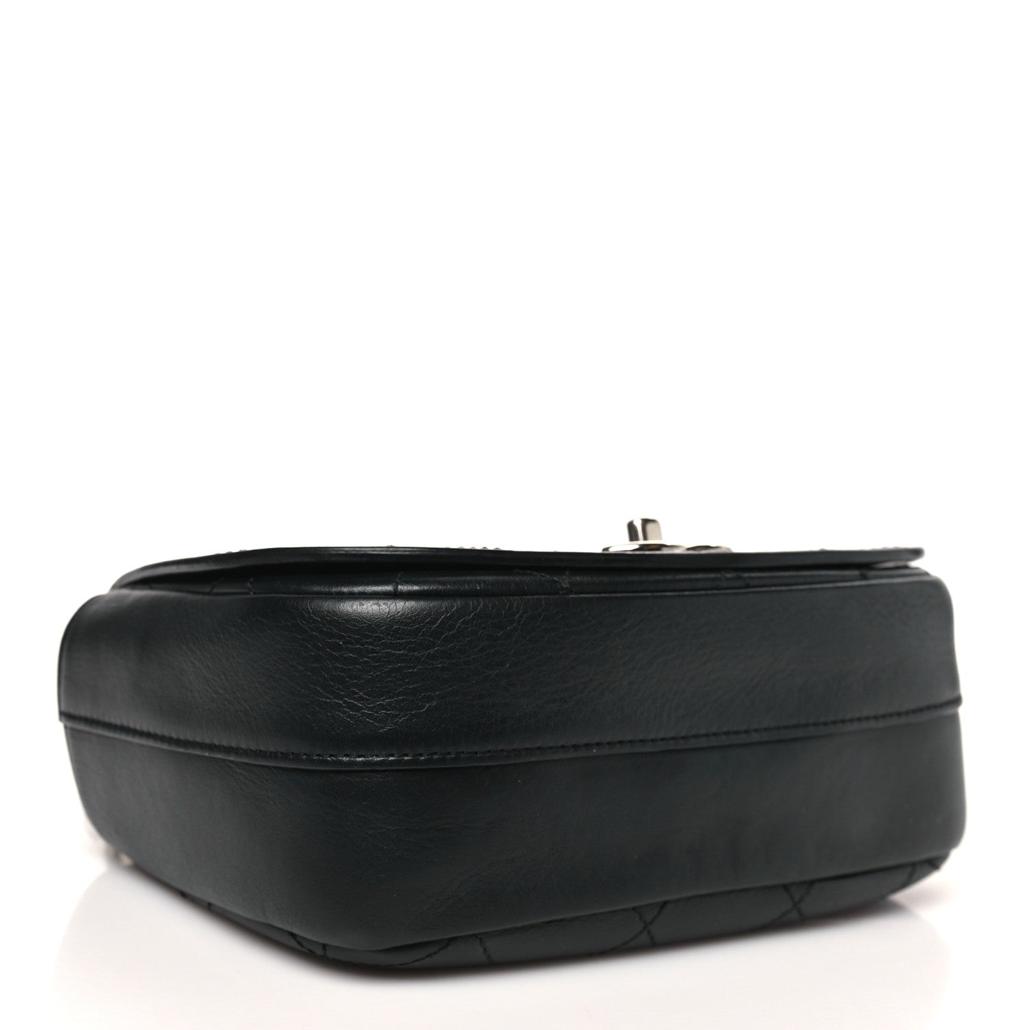 Chanel Calfskin Stitched Small Ring My Bag Flap Crossbody Bag Black