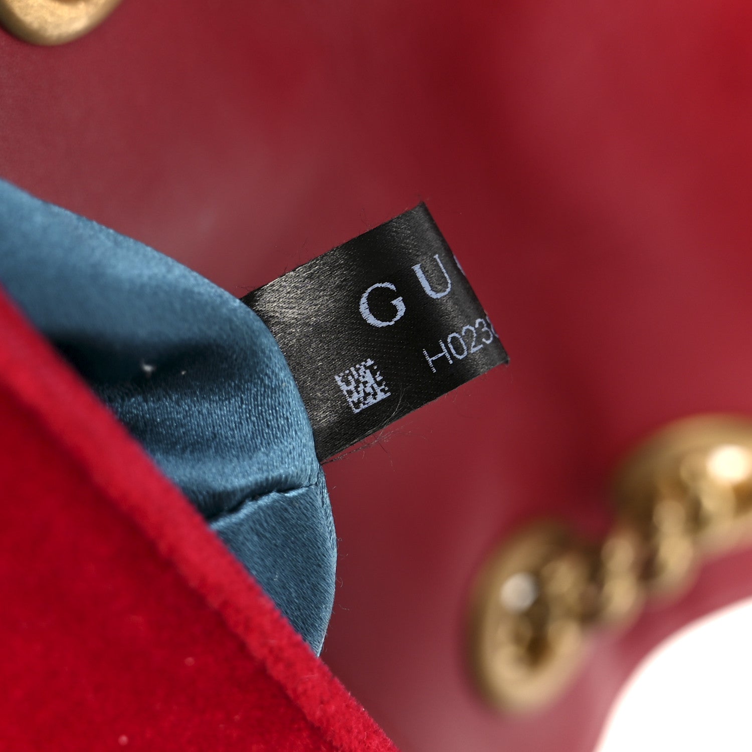Gucci Velvet Matelasse Mini GG Marmont Shoulder Bag Hibiscus Red
