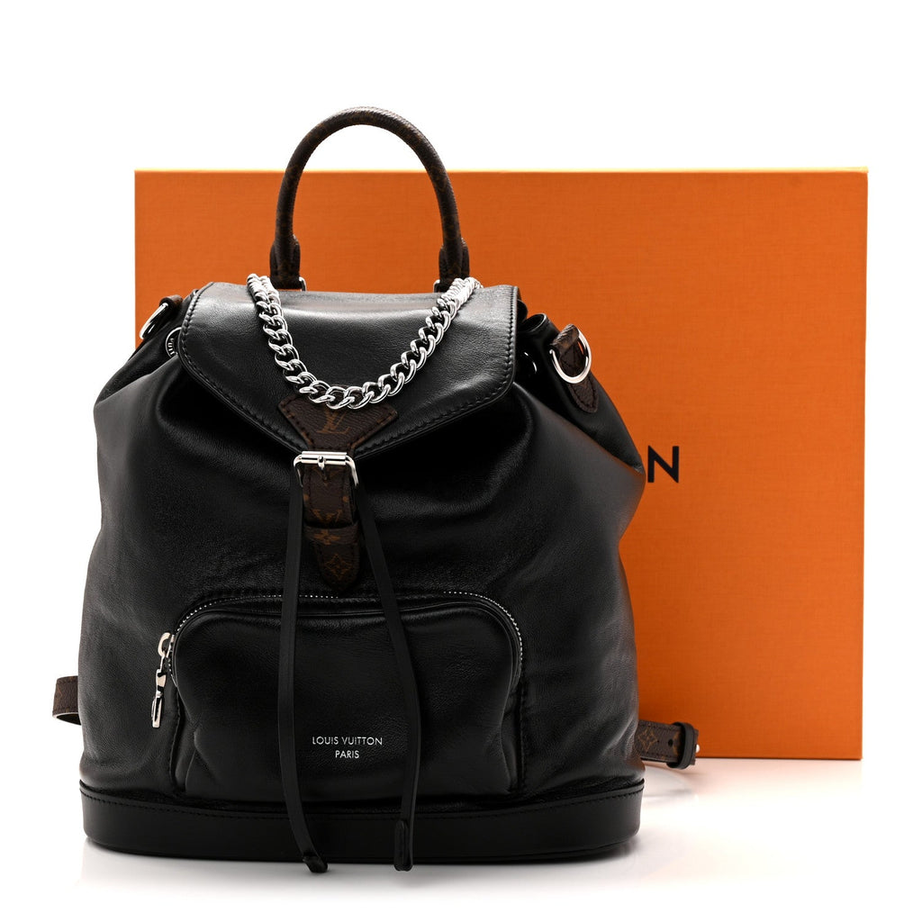 Louis Vuitton Lambskin Monogram Montsouris Vibe PM Black