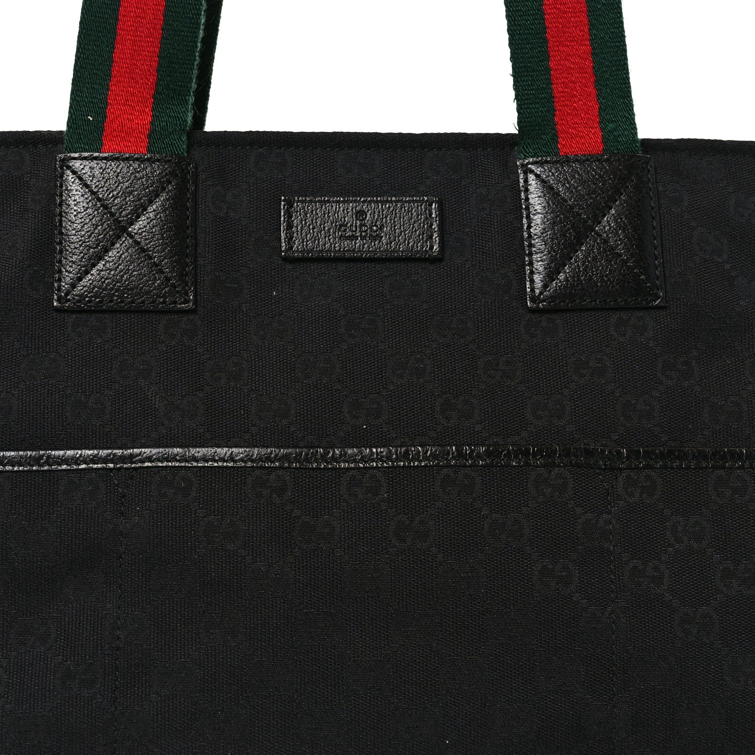 Gucci Monogram Web Large Diaper Tote Black