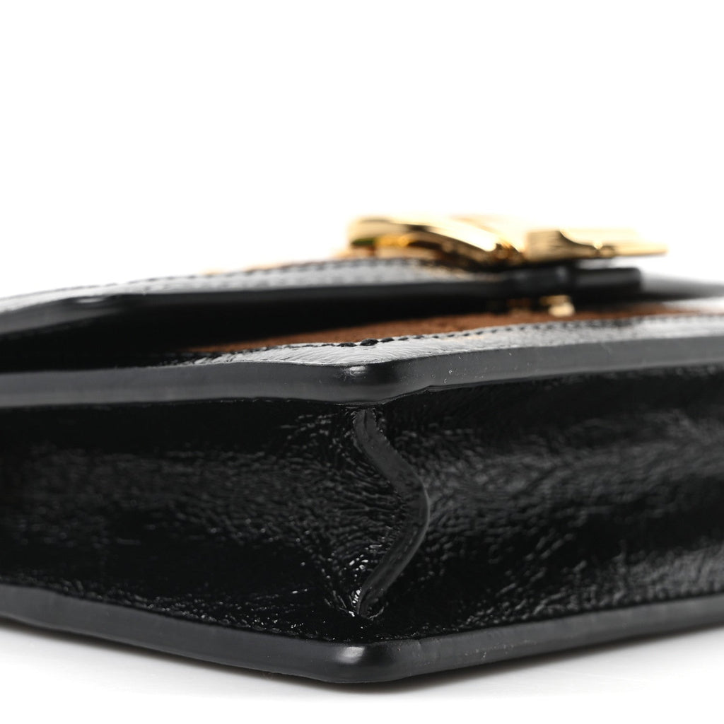 Gucci Velvet GG Monogram Web Super Mini Sylvie Chain Shoulder Bag Brown Black Oro Vecchio
