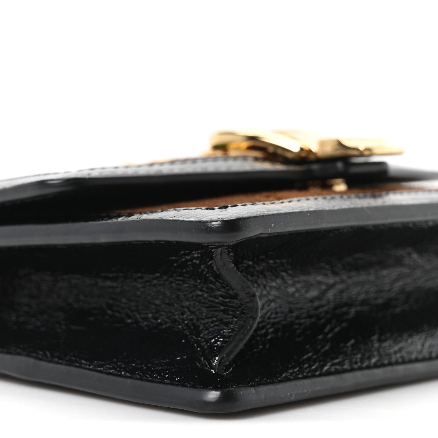 Gucci Velvet GG Monogram Web Super Mini Sylvie Chain Shoulder Bag Brown Black Oro Vecchio