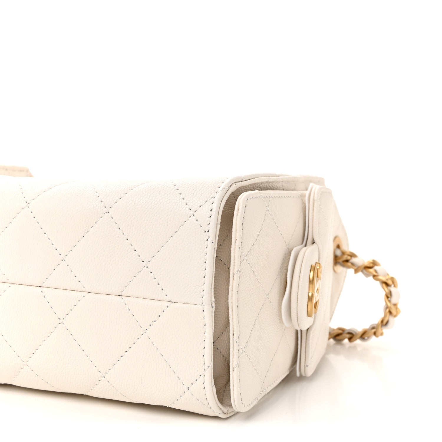 Chanel Caviar Quilted Mini Chanel 25 Handbag White