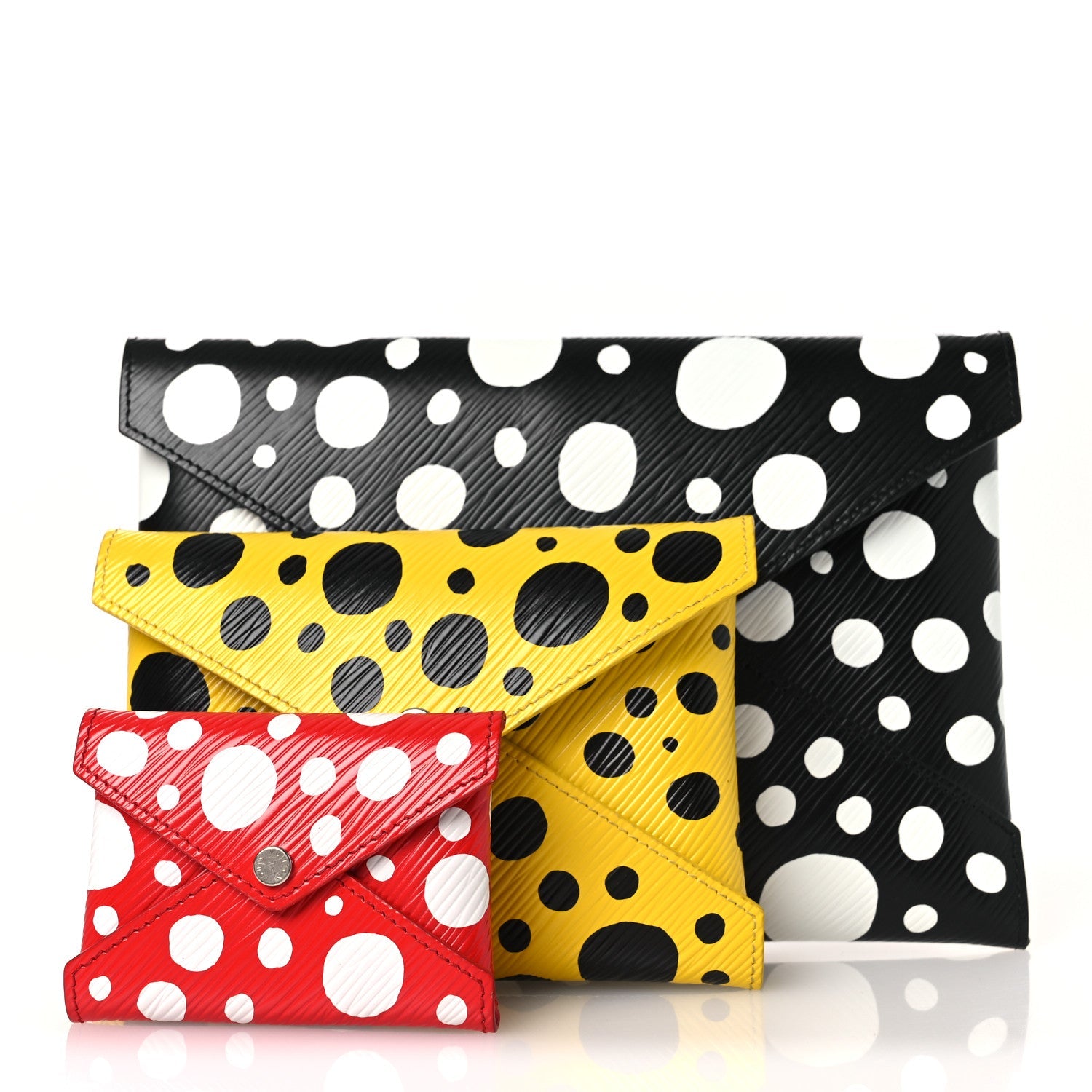 Louis Vuitton LV X YK Epi Kirigami Pochette Set Black Red Yellow