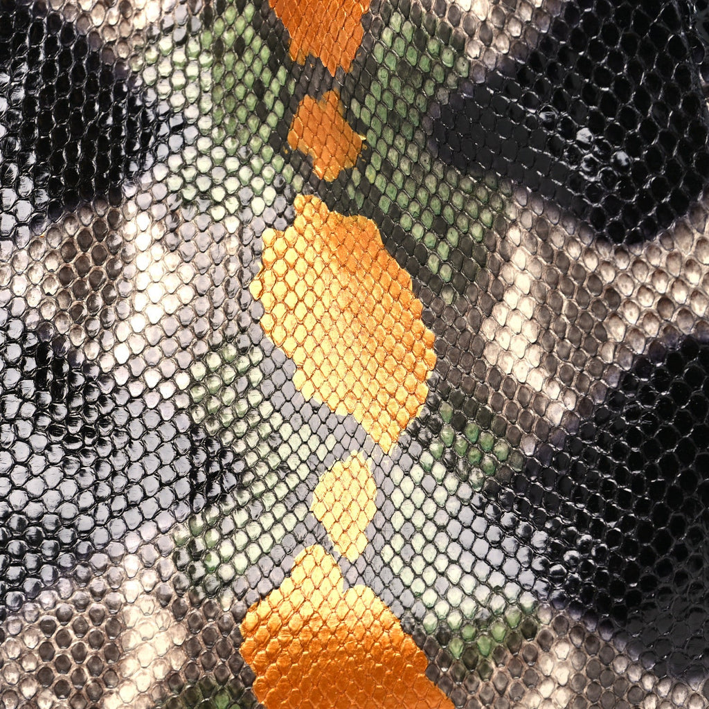 Gucci Snakeskin Medium 1970 Shoulder Bag Black Multicolor