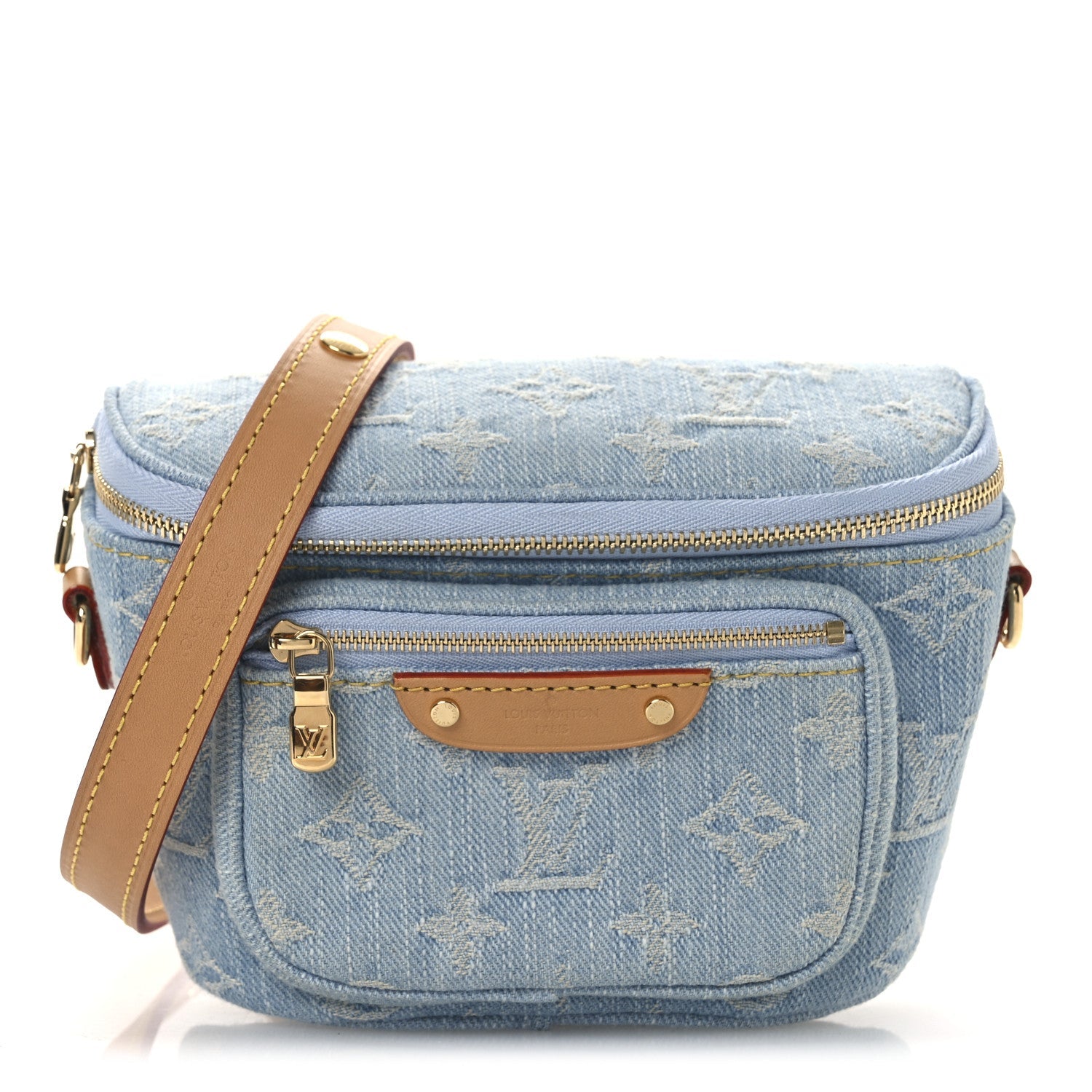 Louis Vuitton Monogram Denim Mini Bumbag Sky Blue