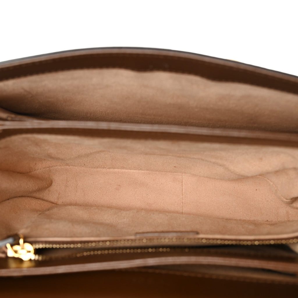 Gucci GG Supreme Monogram Horsebit 1955 Shoulder Bag Beige Brown Sugar