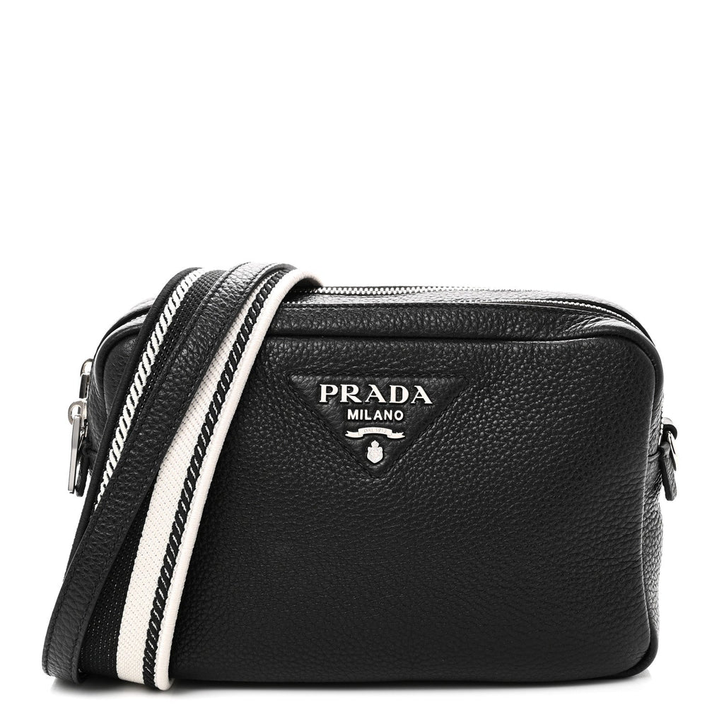 Prada Vitello Daino Soft Camera Crossbody Black