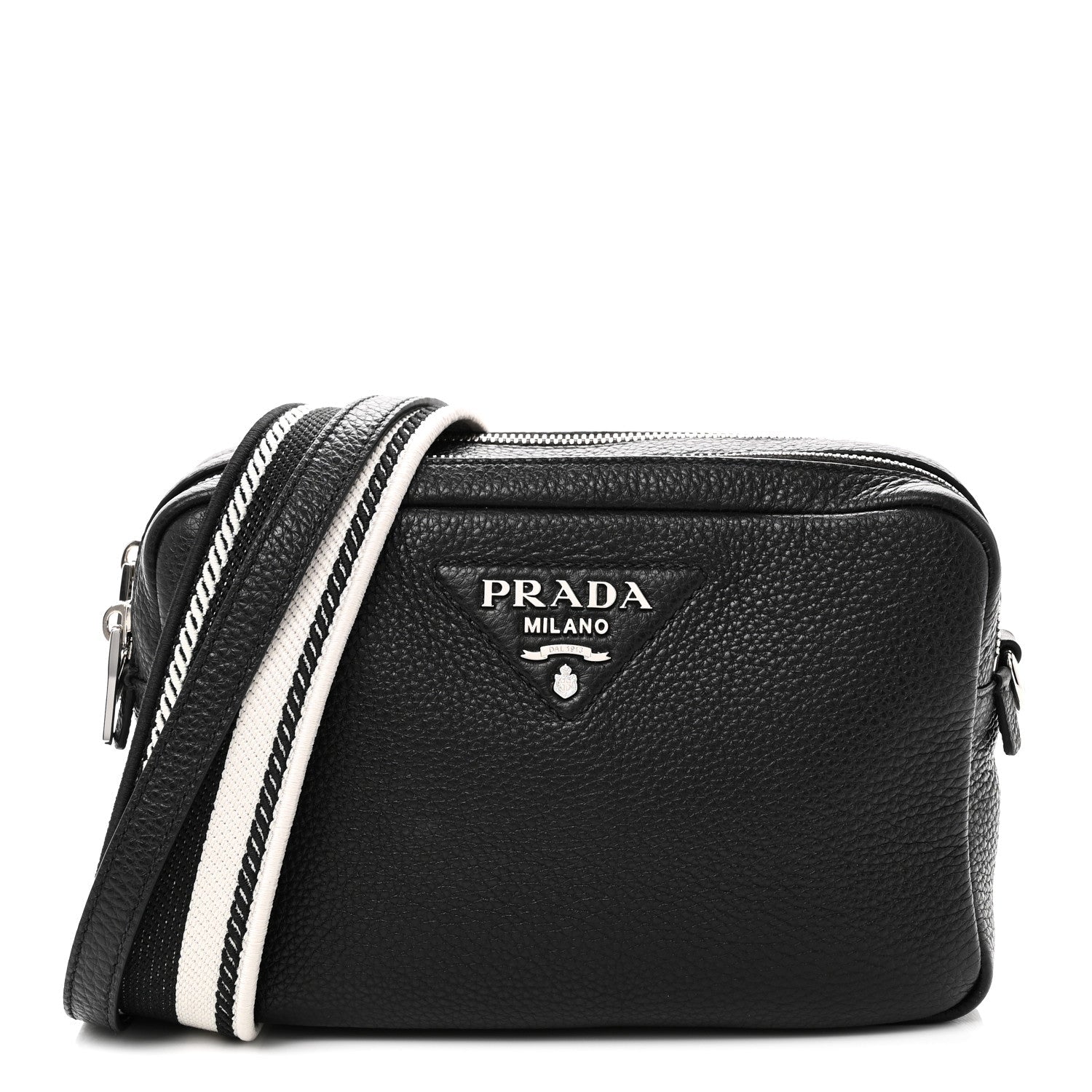 Prada Vitello Daino Soft Camera Crossbody Black