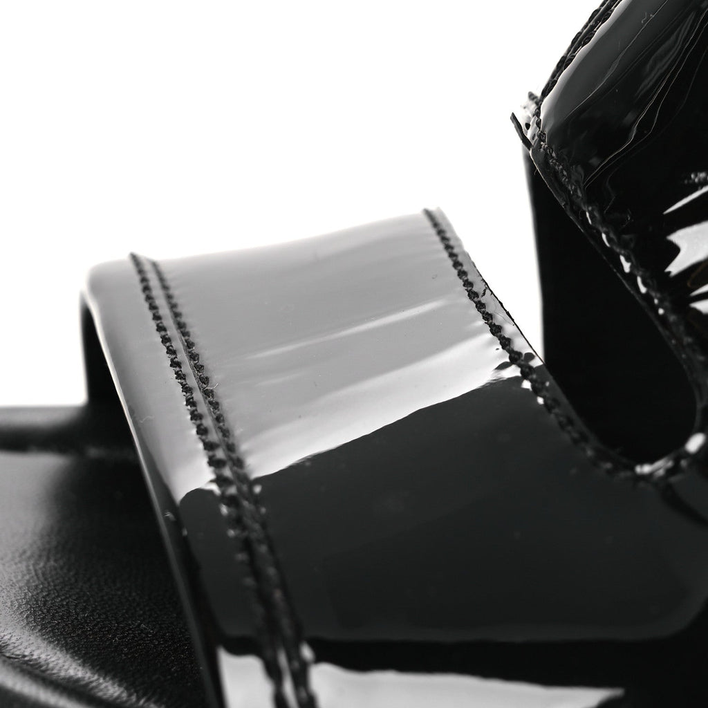 Louis Vuitton Patent Calfskin Moonlight Boots 38 Black