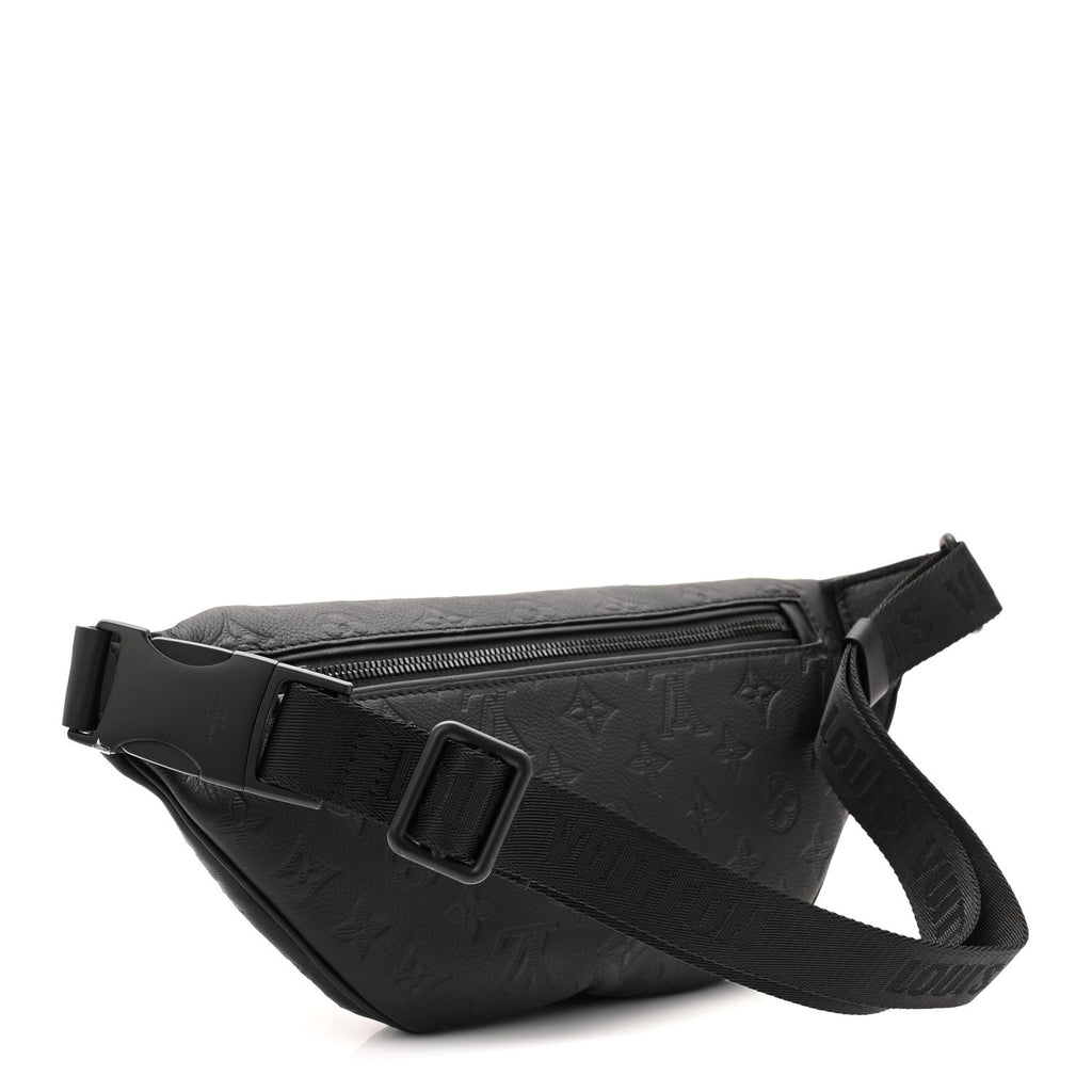 Louis Vuitton Calfskin Monogram Shadow Discovery Bumbag Black