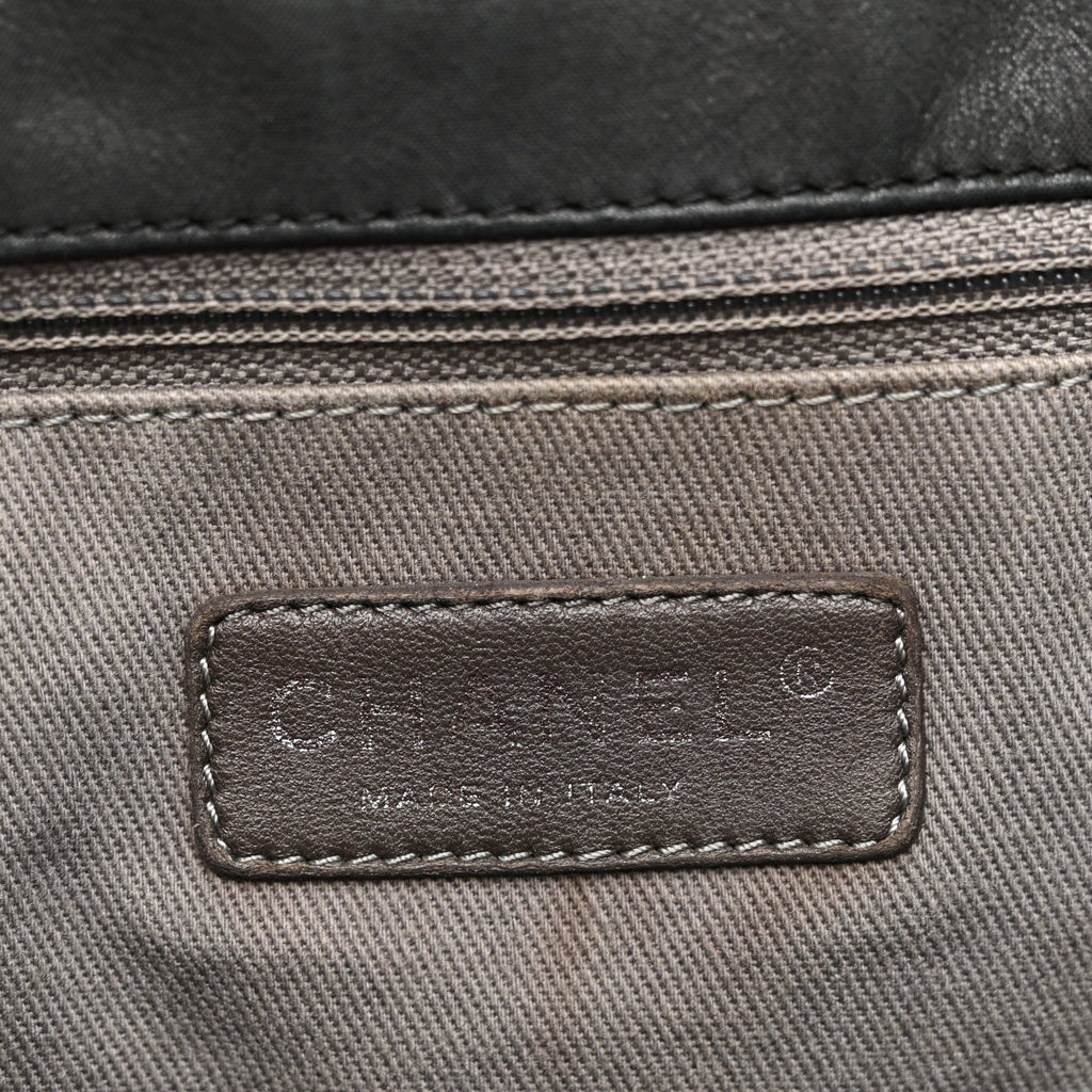 Chanel Iridescent Calfskin Glint Accordion Flap Black