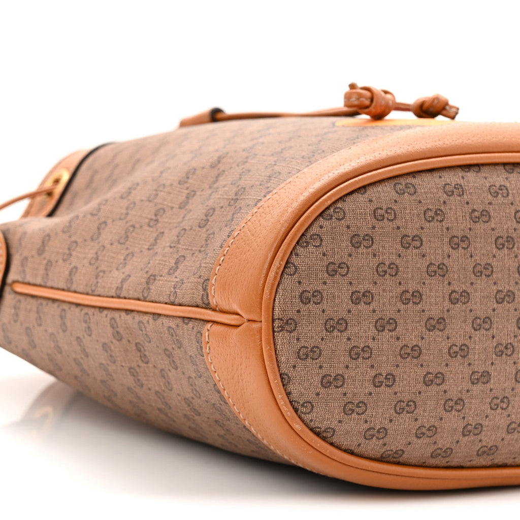 Gucci X DISNEY Mini Vintage GG Supreme Monogram Bucket Bag Beige Vintage Sun Oil