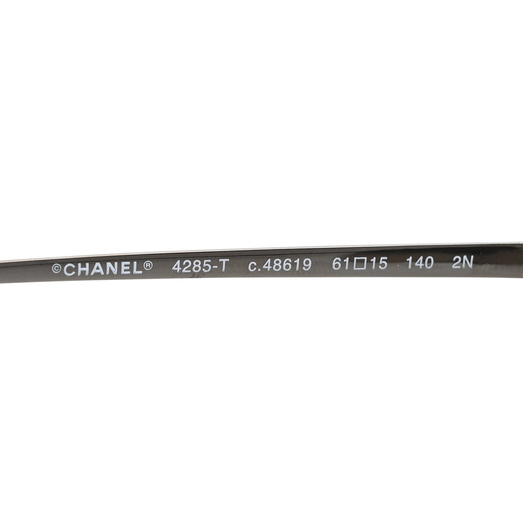 Chanel Titanium CC Pilot Aviator Sunglasses 4285-T Dark Grey