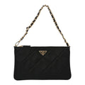 Prada Re-Nylon Tessuto Impuntu Quilted Re-Edition 1995 Chaine Pouch Black