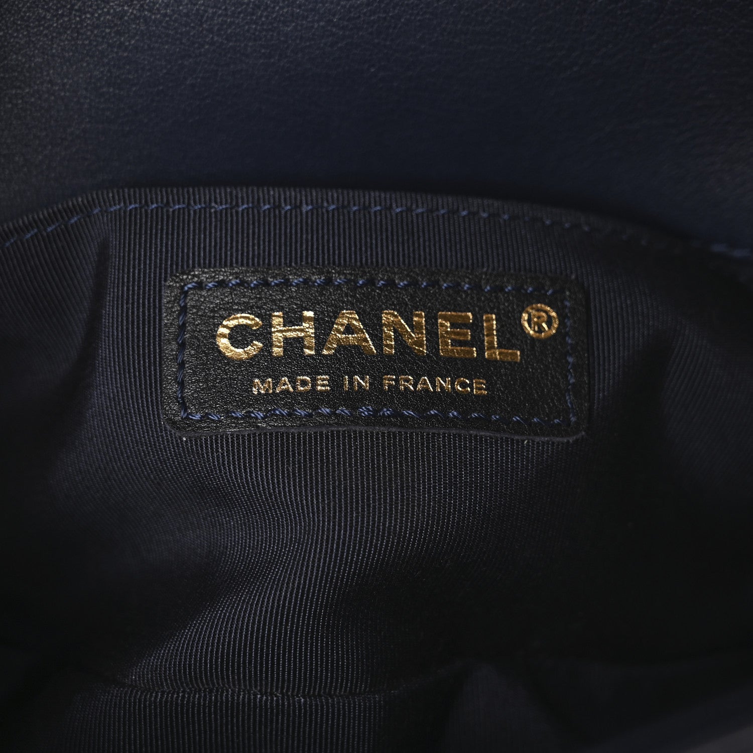 Chanel Sheepskin Braided Small Boy Reverso Flap Navy