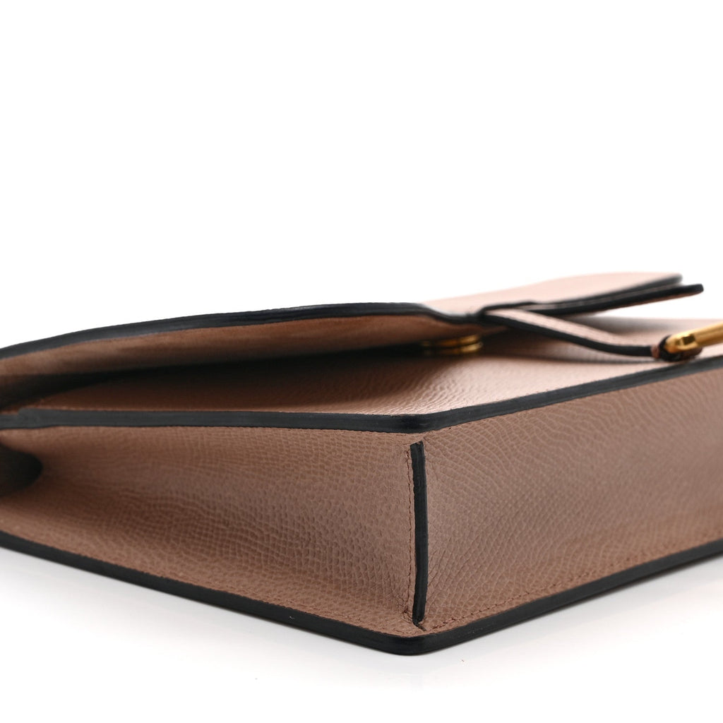 Christian Dior Grained Calfskin Saddle Chain Pouch Blush