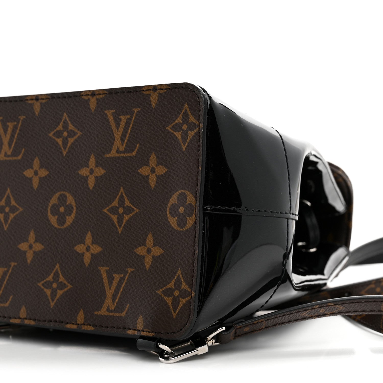 Louis Vuitton Patent Monogram Hot Springs Backpack Black