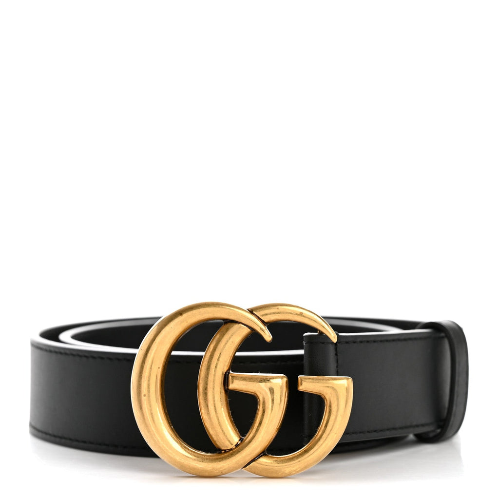 Gucci Calfskin Double G 30mm 70 28 Belt Black
