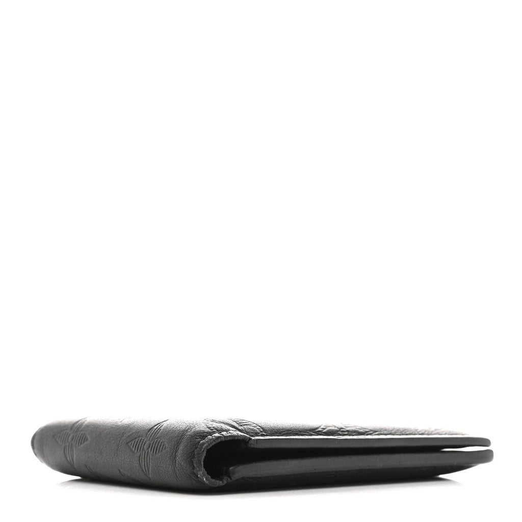Louis Vuitton Calfskin Monogram Shadow Multiple Wallet Black