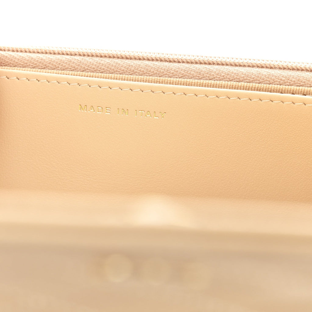 Chanel Caviar Quilted Wallet on Chain WOC Beige