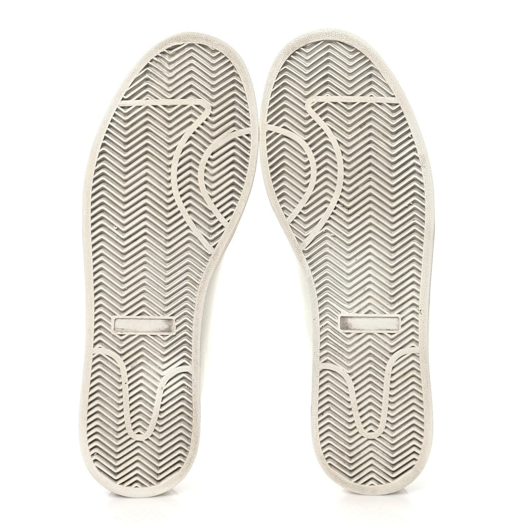 Prada Vitello Mens Logo Low Top Sneakers 43 White