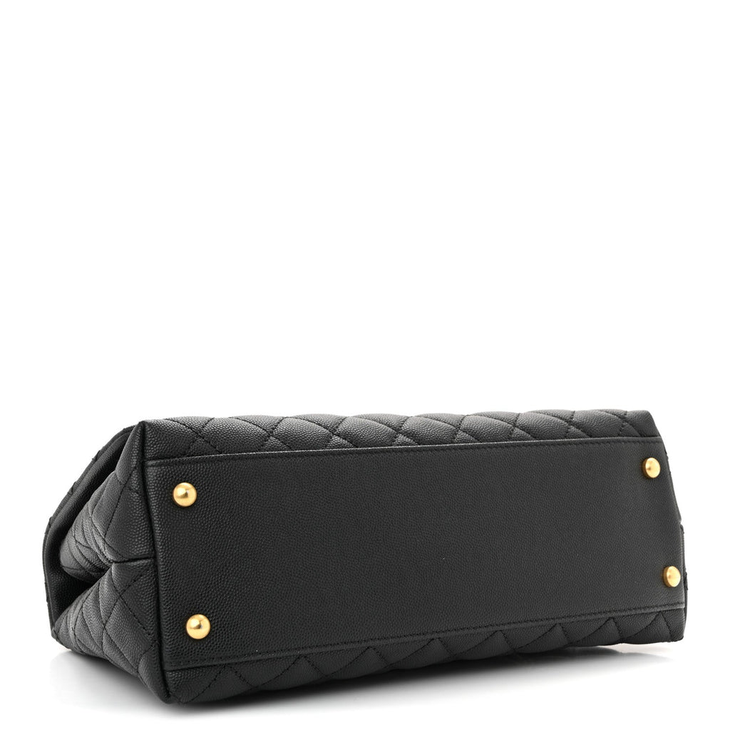 Chanel Caviar Quilted Small Coco Handle Flap Black