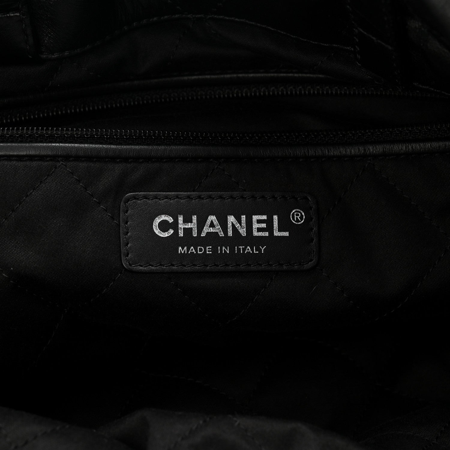 Chanel Shiny Calfskin Quilted Chanel 22 Backpack So Black