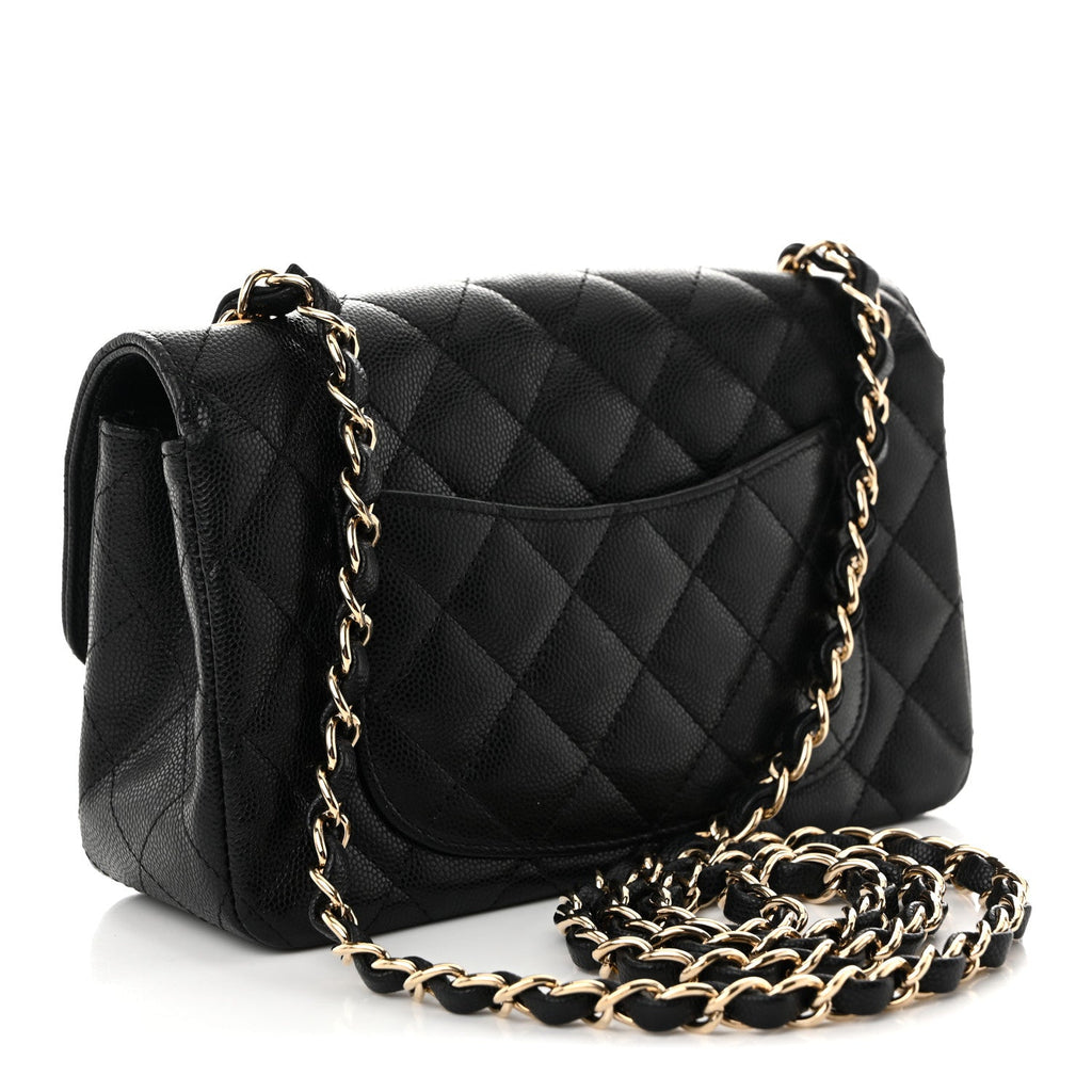 Chanel Caviar Quilted Mini Rectangular Flap Black