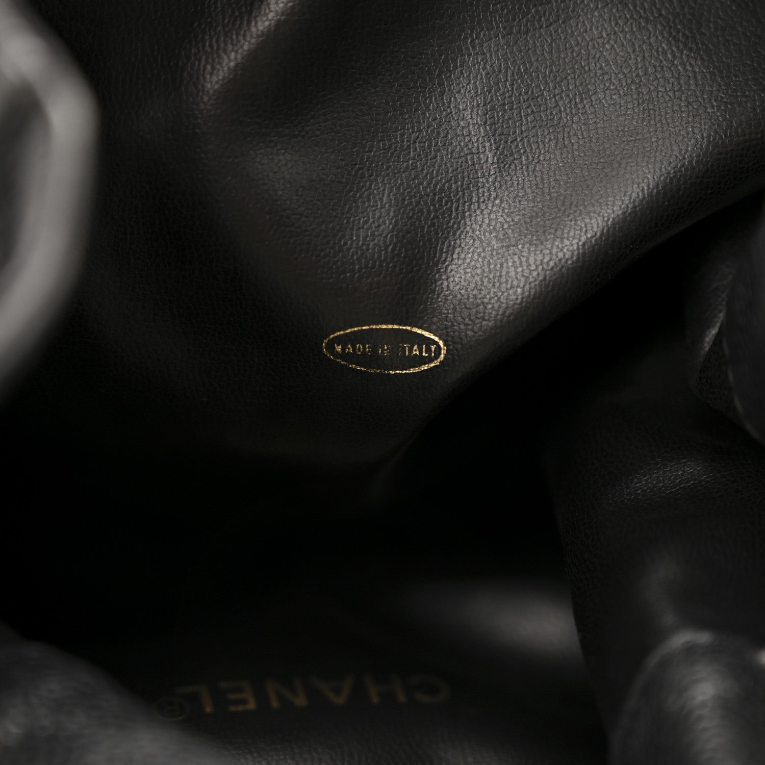 Chanel Caviar Quilted Drawstring Backpack Black