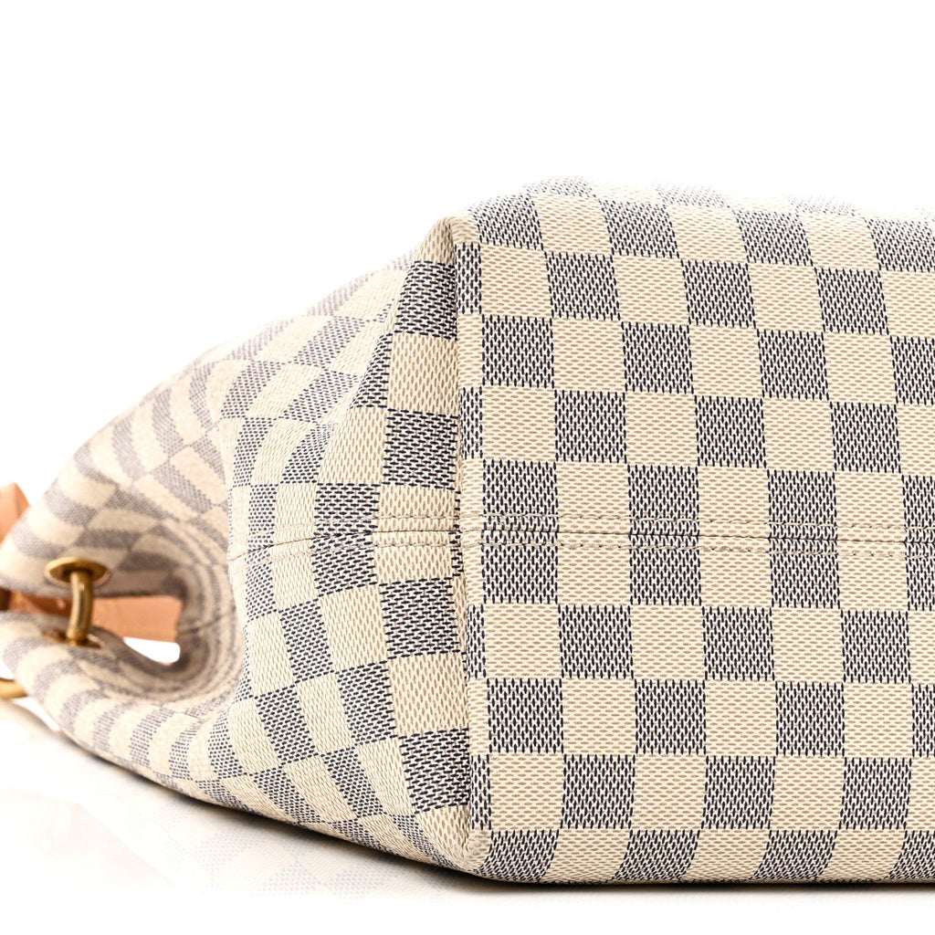 Louis Vuitton Damier Azur Graceful MM Rose Ballerine