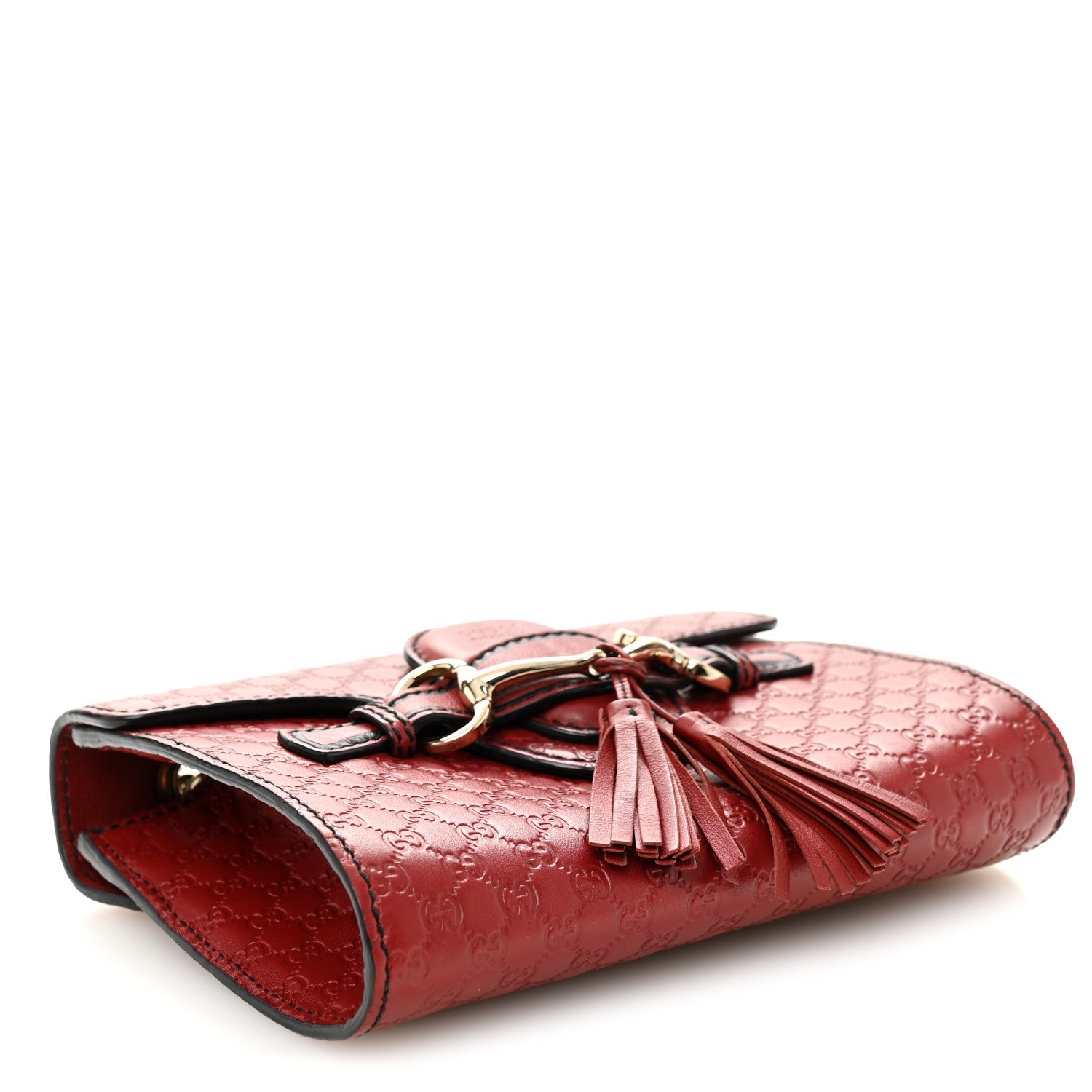 Gucci Soft Microguccissima Mini Emily Chain Shoulder Bag Rosso